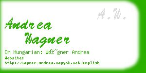 andrea wagner business card